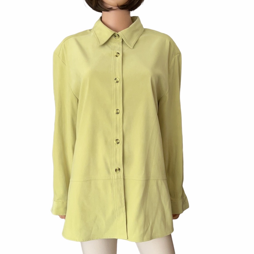 NWOT Vintage Apparenza Lemon Green Blousy Style Jacket